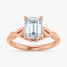 The Elegant Twisted Solitaire Engagement Ring | Emerald