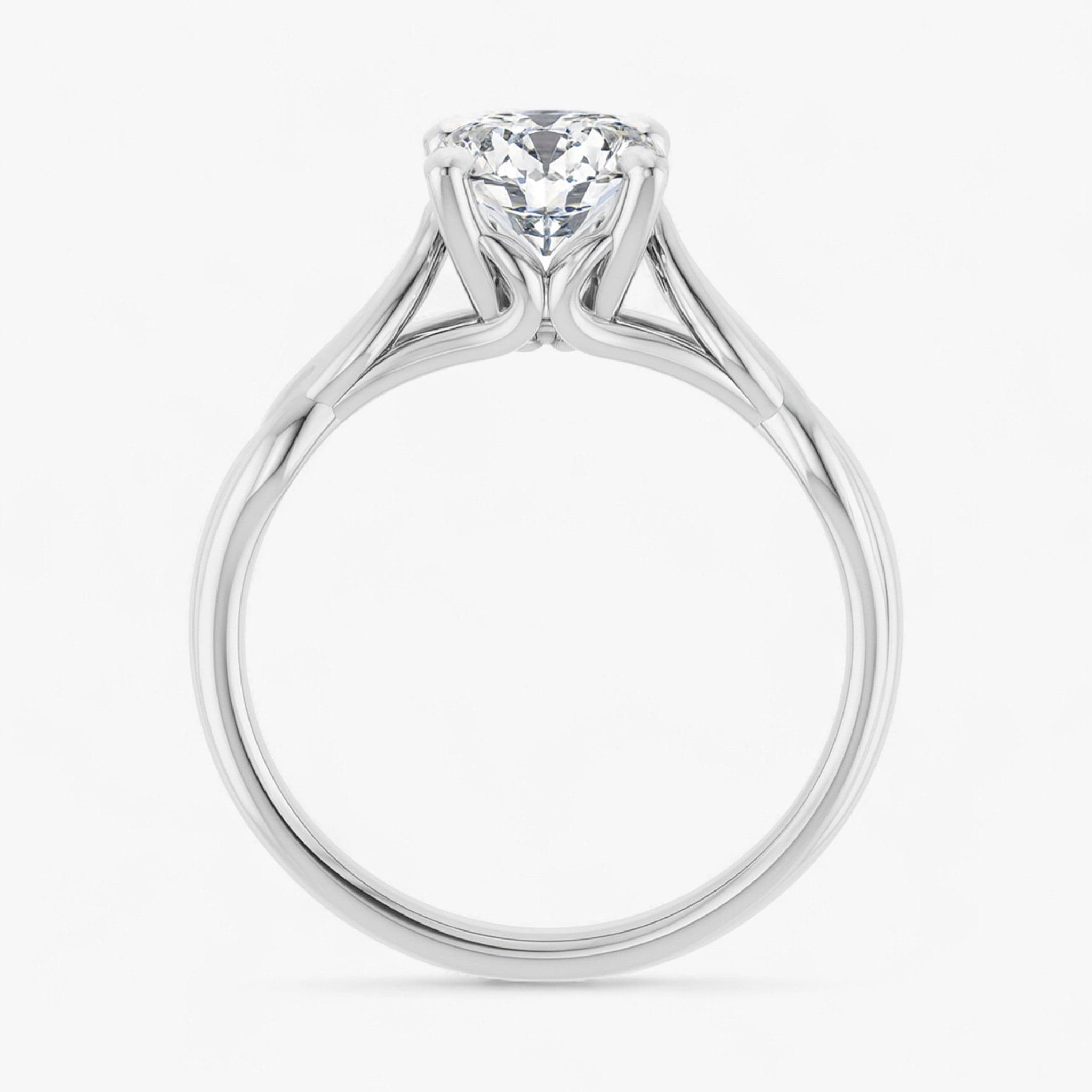 The Elegant Twisted Solitaire Engagement Ring | Oval