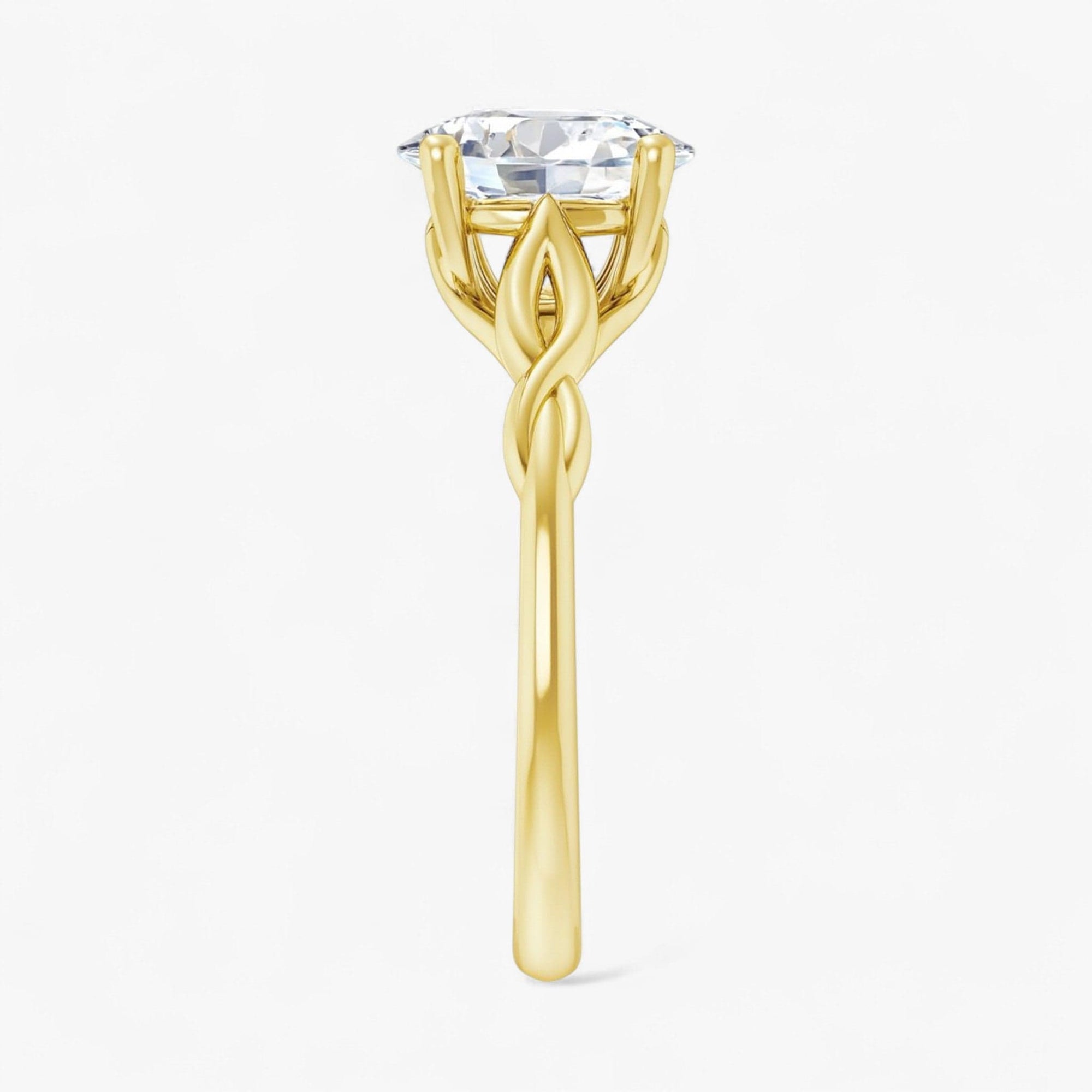 The Elegant Twisted Solitaire Engagement Ring | Oval