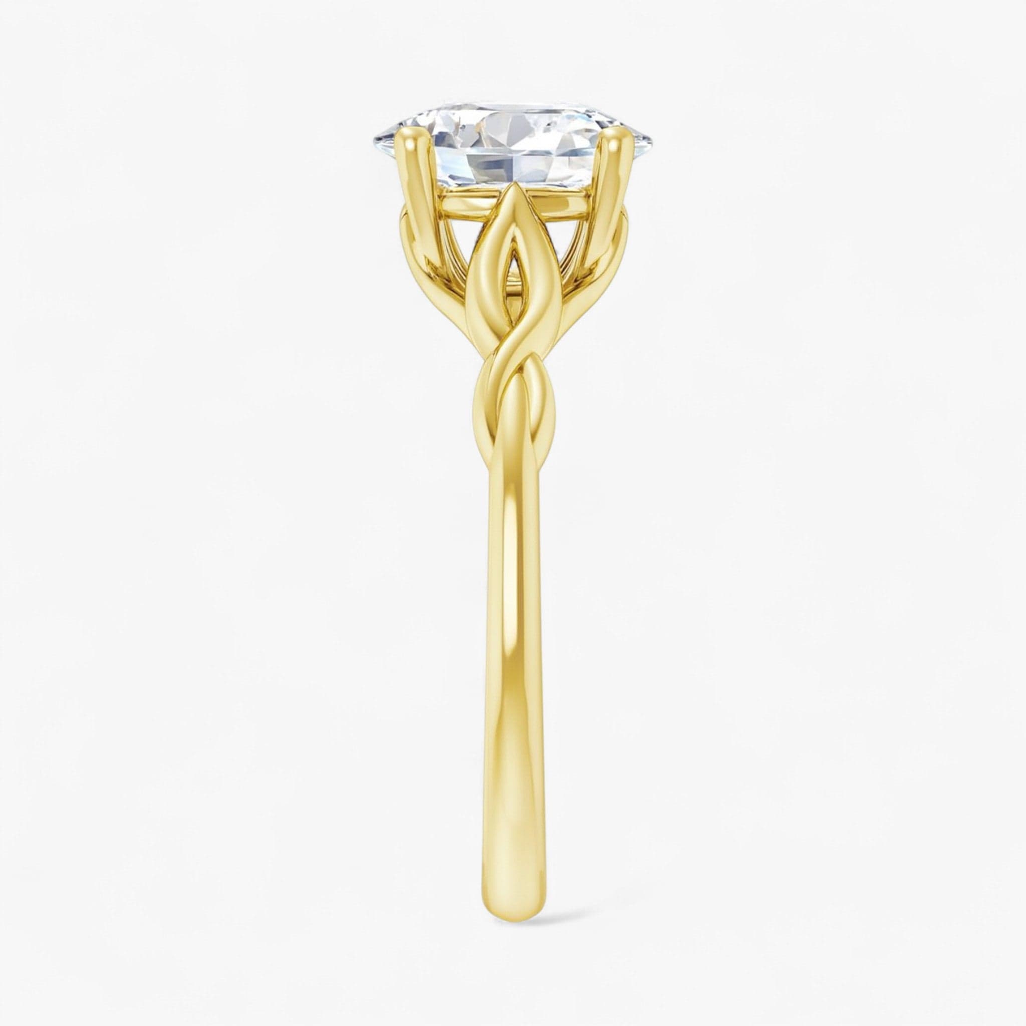 The Elegant Twisted Solitaire Engagement Ring | Oval