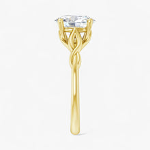 The Elegant Twisted Solitaire Engagement Ring | Oval
