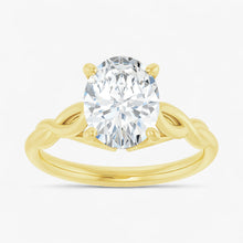 The Elegant Twisted Solitaire Engagement Ring | Oval