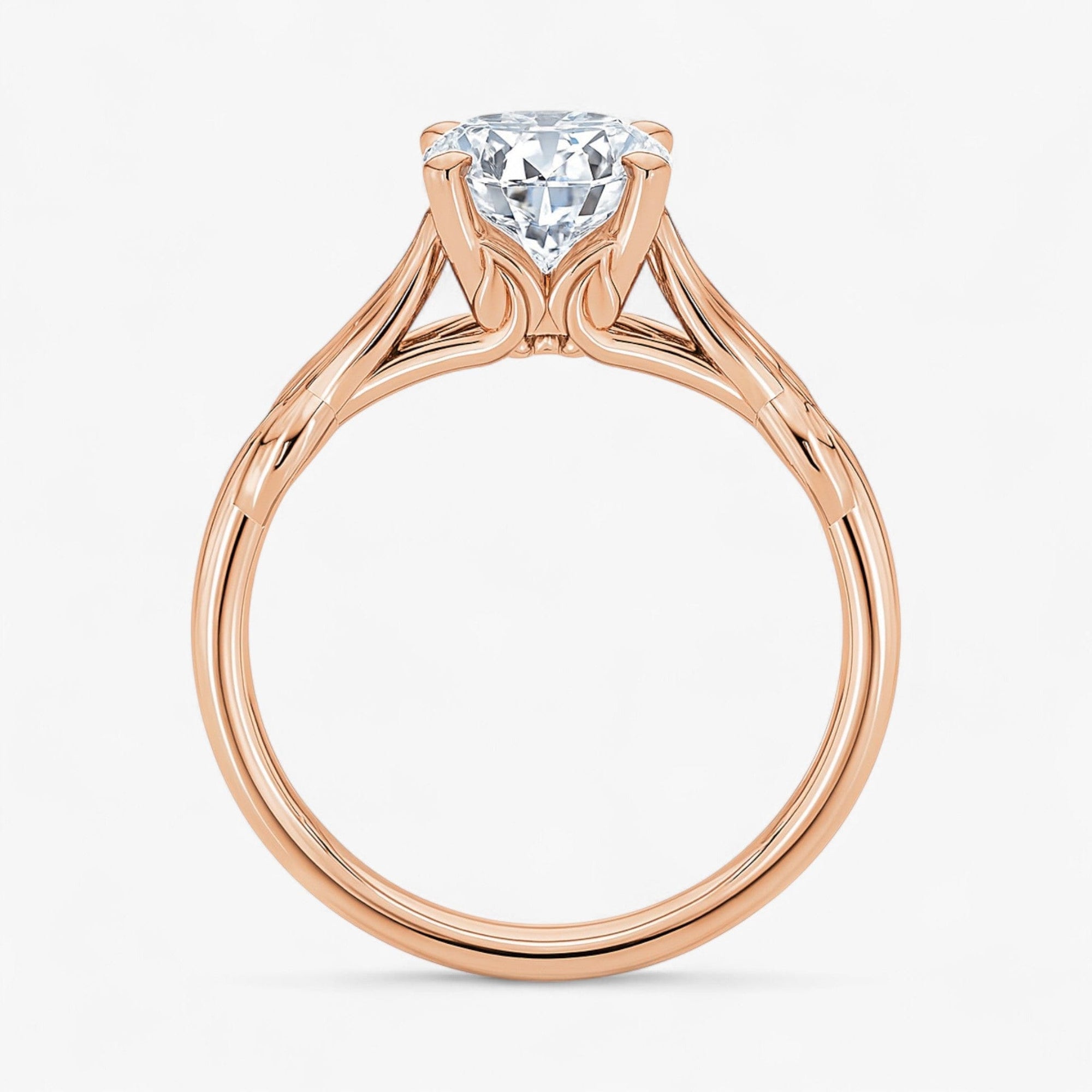 The Elegant Twisted Solitaire Engagement Ring | Oval