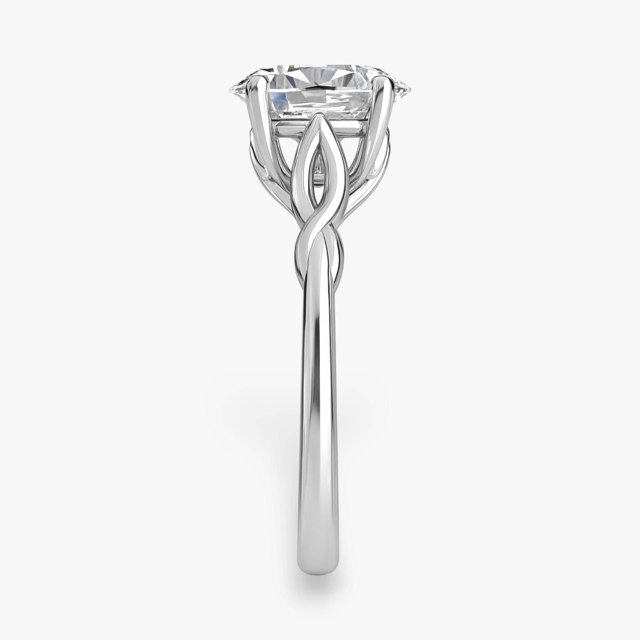 The Elegant Twisted Solitaire Engagement Ring | Oval