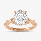 The Elegant Twisted Solitaire Engagement Ring | Oval