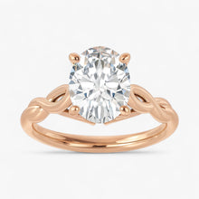 The Elegant Twisted Solitaire Engagement Ring | Oval