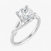 The Elegant Twisted Solitaire Engagement Ring | Cushion