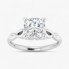 The Elegant Twisted Solitaire Engagement Ring | Cushion