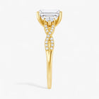 The Iconic 3-Stone Twisted Engagement Ring | Emerald
