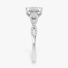 The Iconic 3-Stone Twisted Engagement Ring | Emerald
