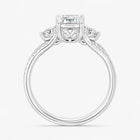 The Iconic 3-Stone Twisted Engagement Ring | Emerald