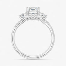 The Iconic 3-Stone Twisted Engagement Ring | Emerald