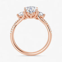 The Iconic 3-Stone Twisted Engagement Ring | Oval