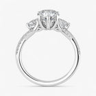 The Iconic 3-Stone Twisted Engagement Ring | Pear