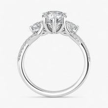 The Iconic 3-Stone Twisted Engagement Ring | Pear