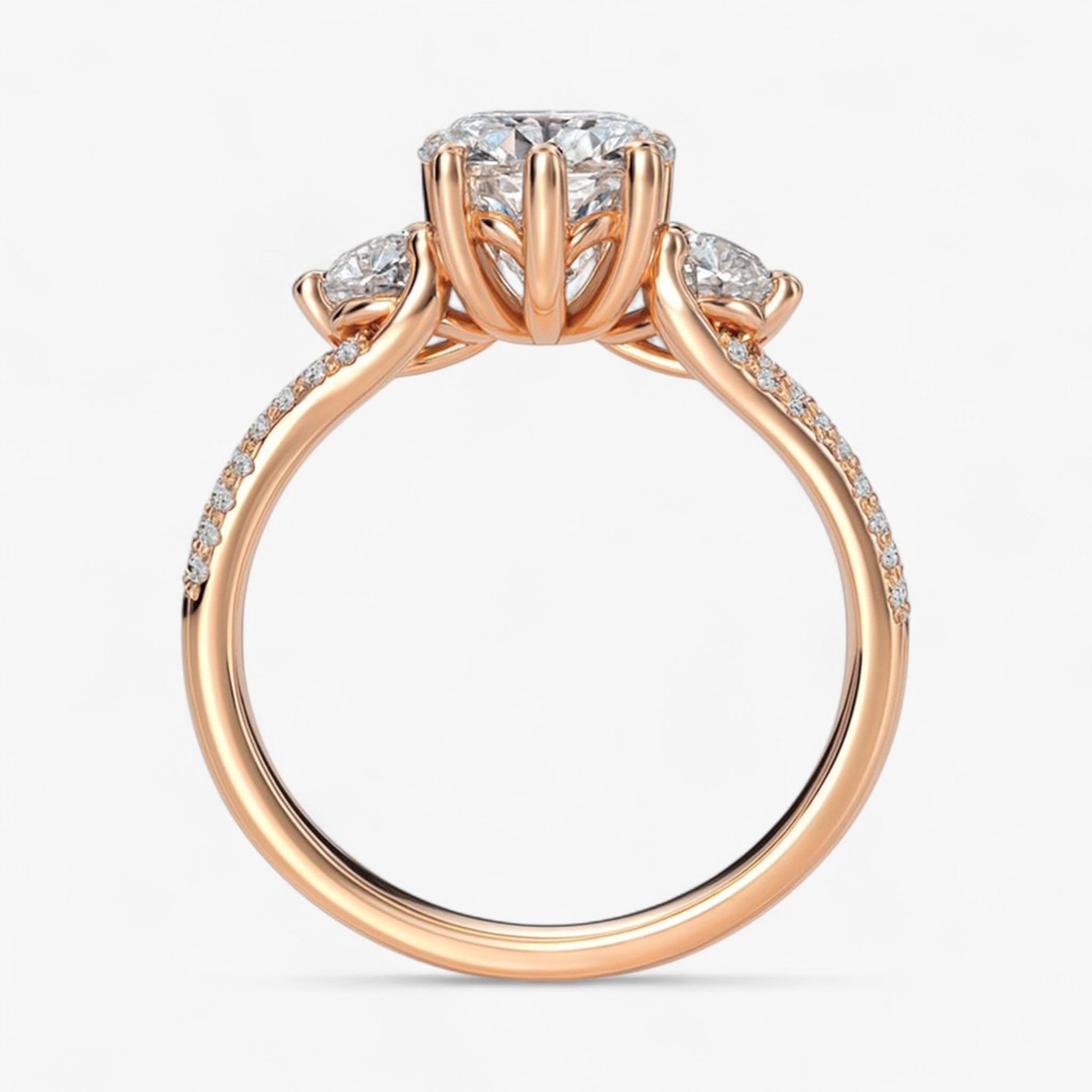 The Iconic 3-Stone Twisted Engagement Ring | Pear