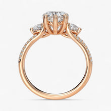 The Iconic 3-Stone Twisted Engagement Ring | Pear