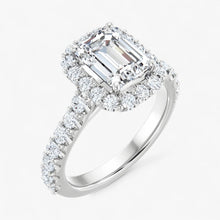 The Iconic Pavé Halo Engagement Ring | Emerald