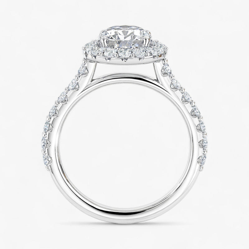 The Iconic Pavé Halo Engagement Ring | Oval