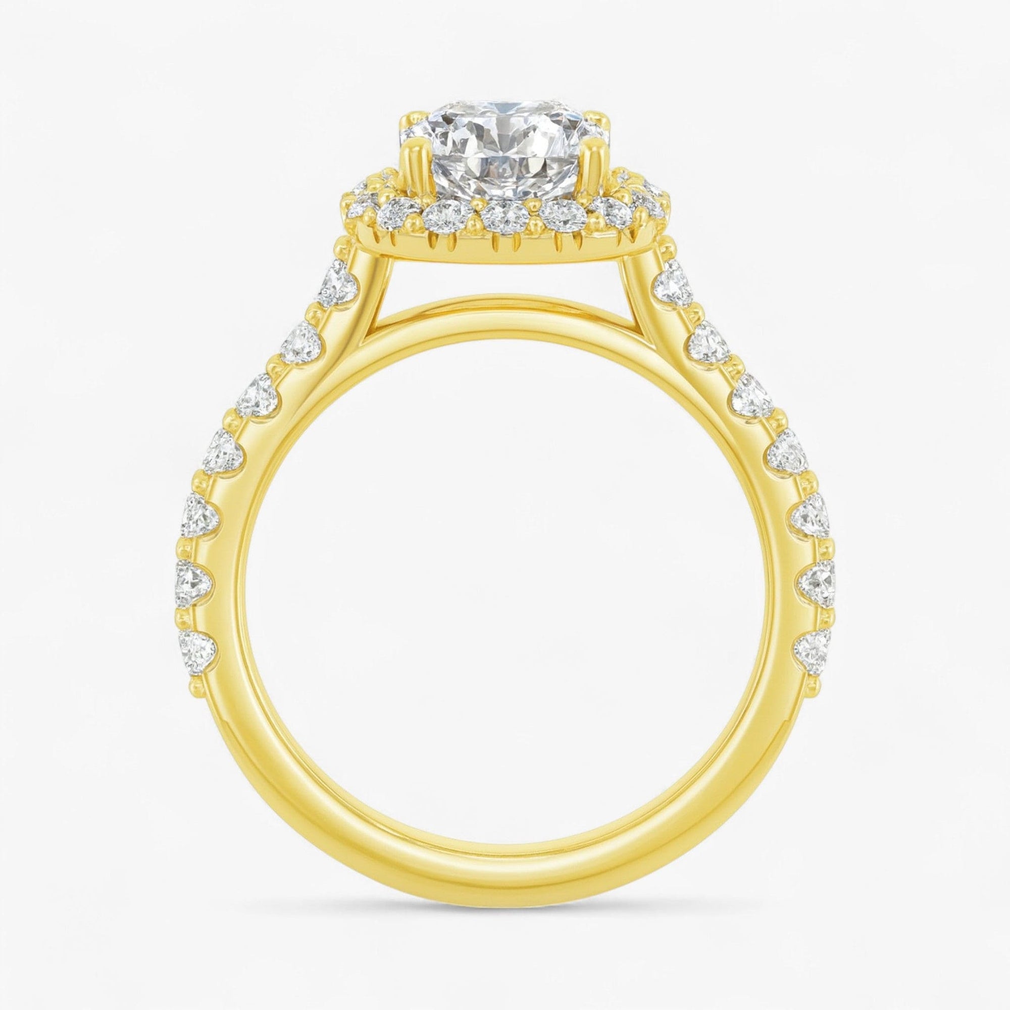 The Iconic Pavé Halo Engagement Ring | Cushion