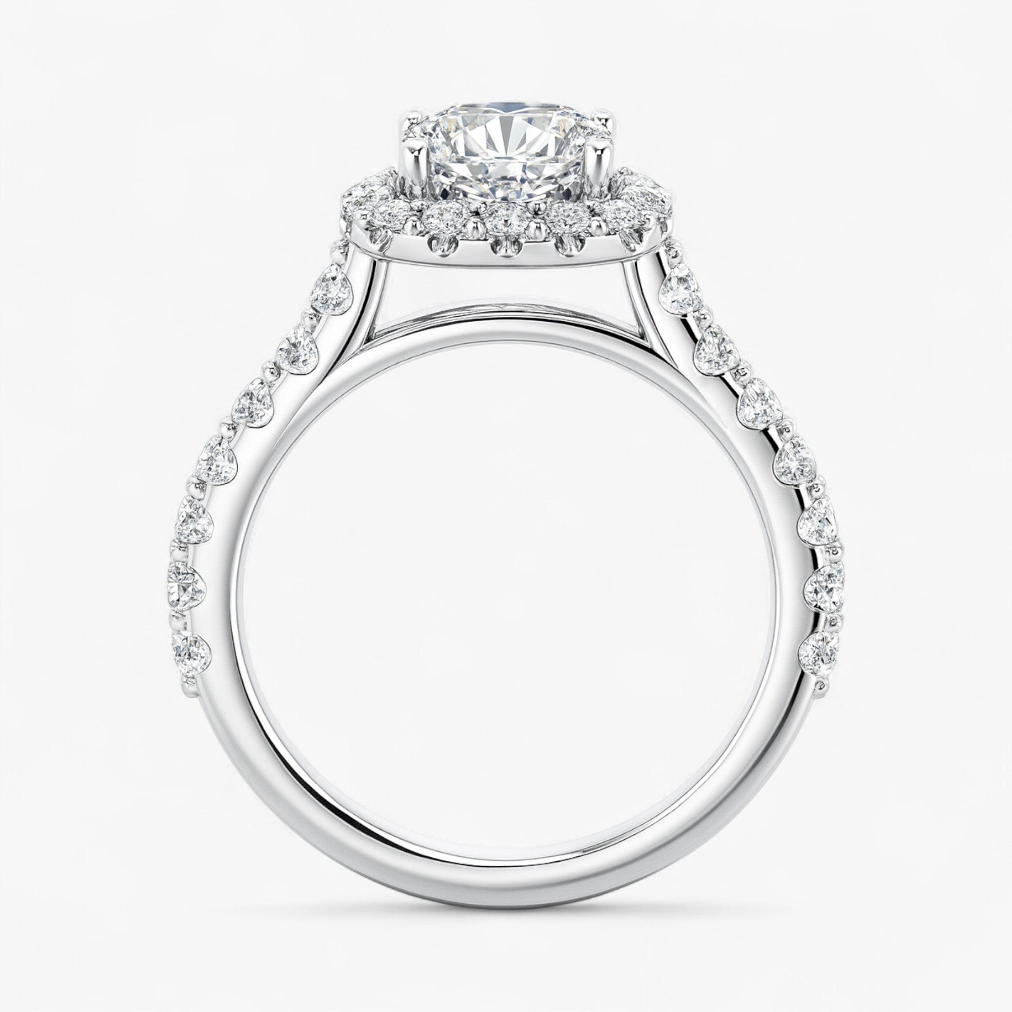 The Iconic Pavé Halo Engagement Ring | Cushion