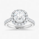 The Iconic Pavé Halo Engagement Ring | Cushion