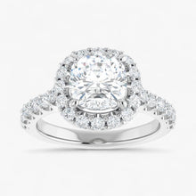 The Iconic Pavé Halo Engagement Ring | Cushion