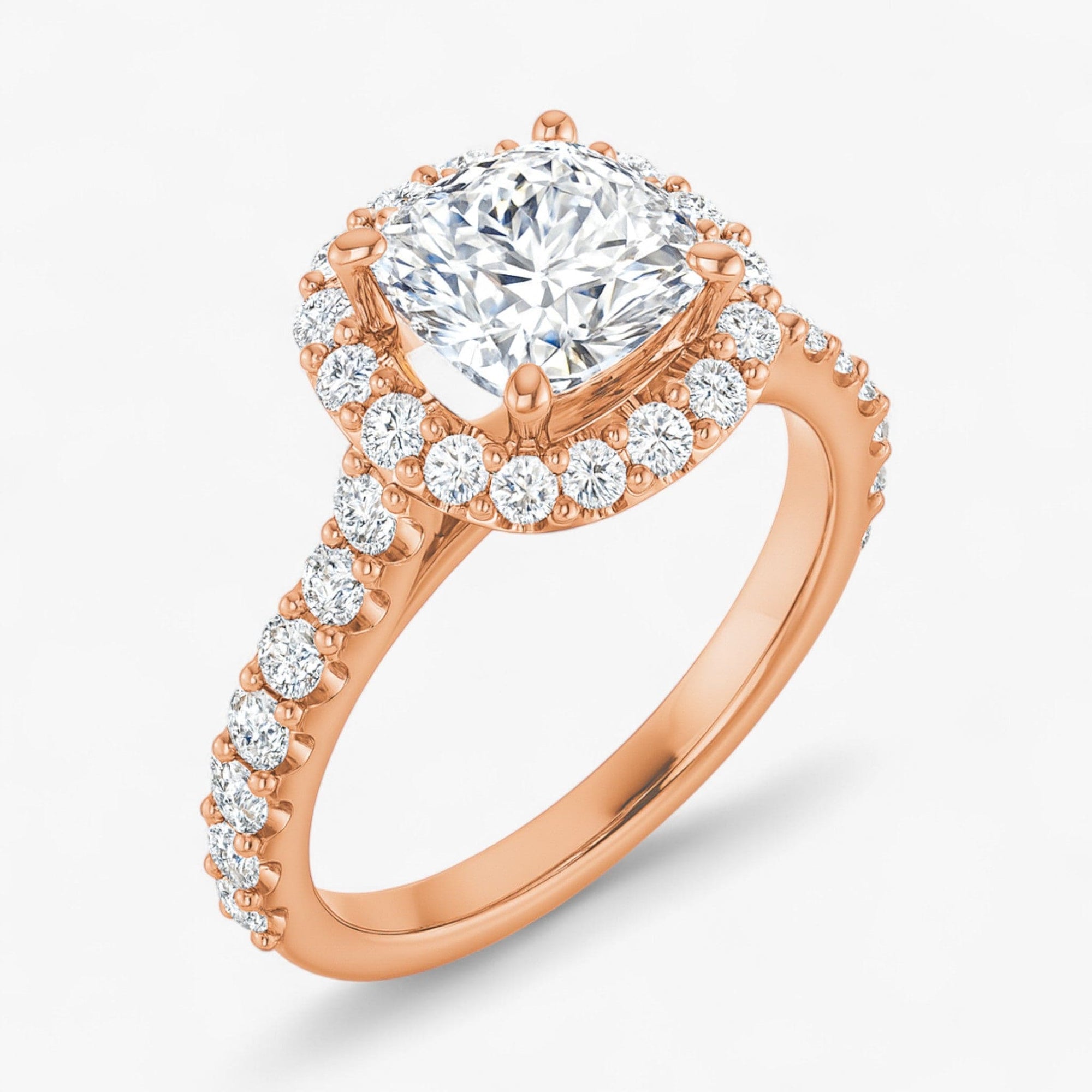 The Iconic Pavé Halo Engagement Ring | Cushion