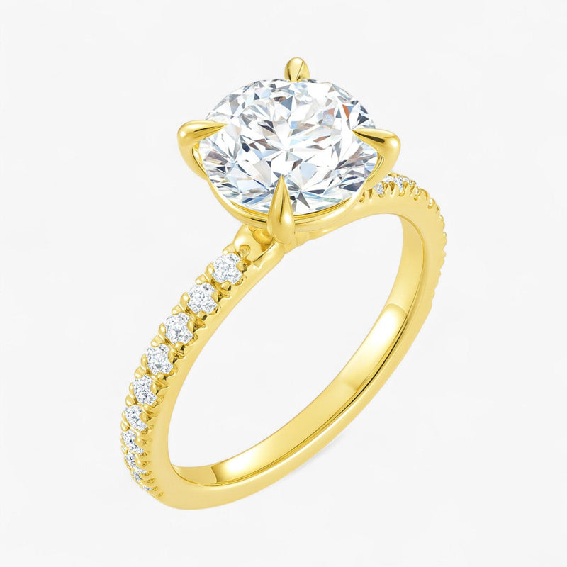 The Classic Pavé Engagement Ring | Round