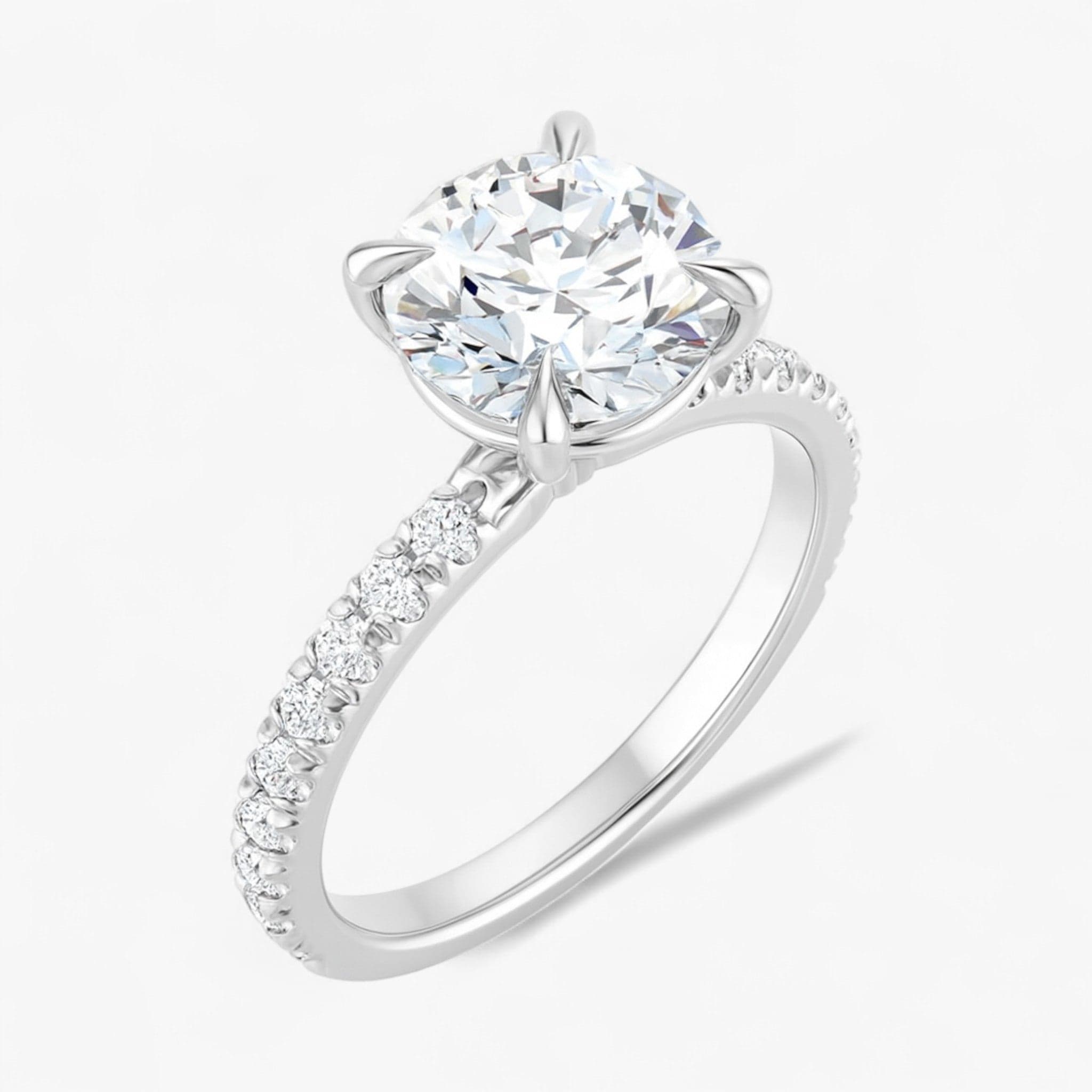 The Classic Pavé Engagement Ring | Round