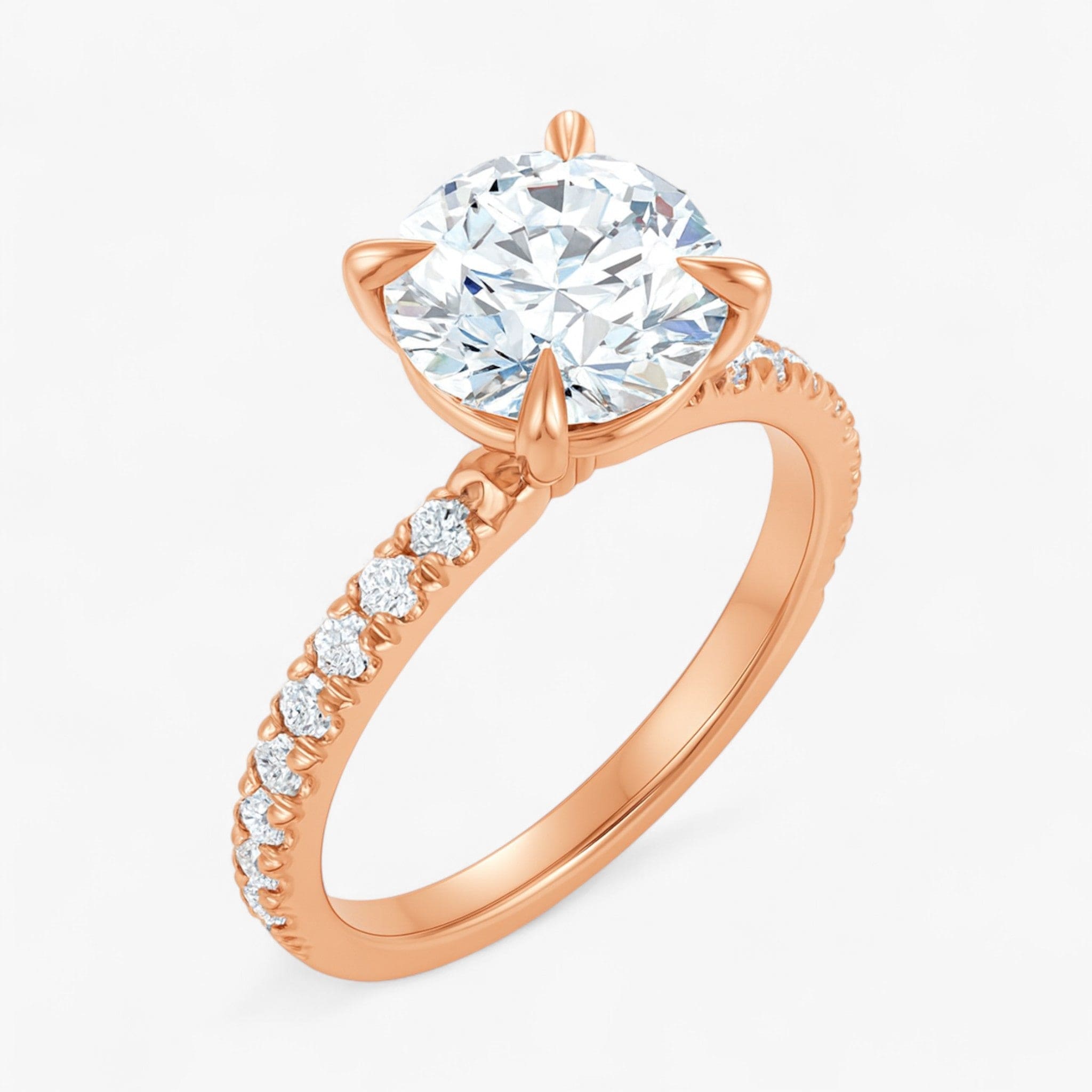 The Classic Pavé Engagement Ring | Round