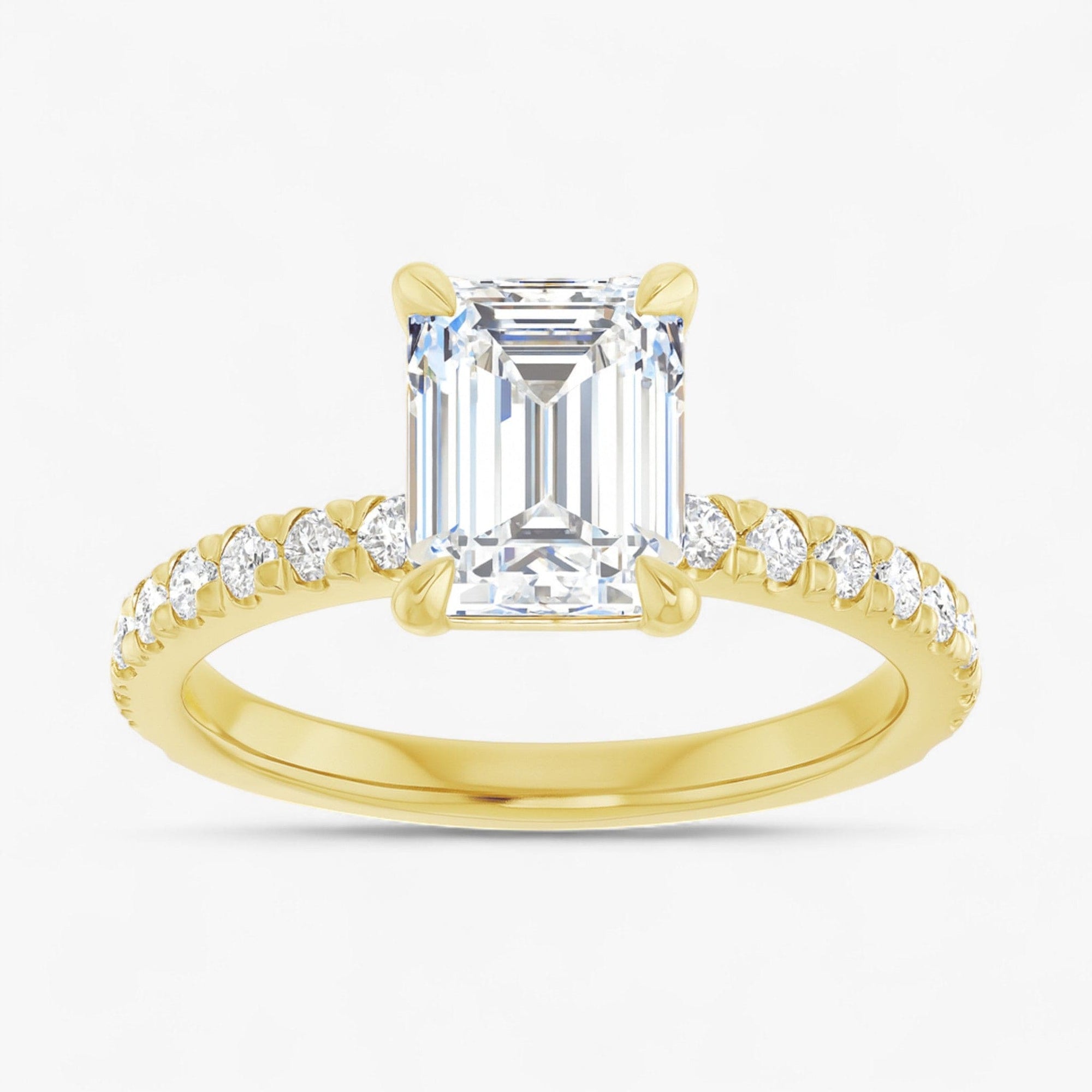 The Classic Pavé Engagement Ring | Emerald