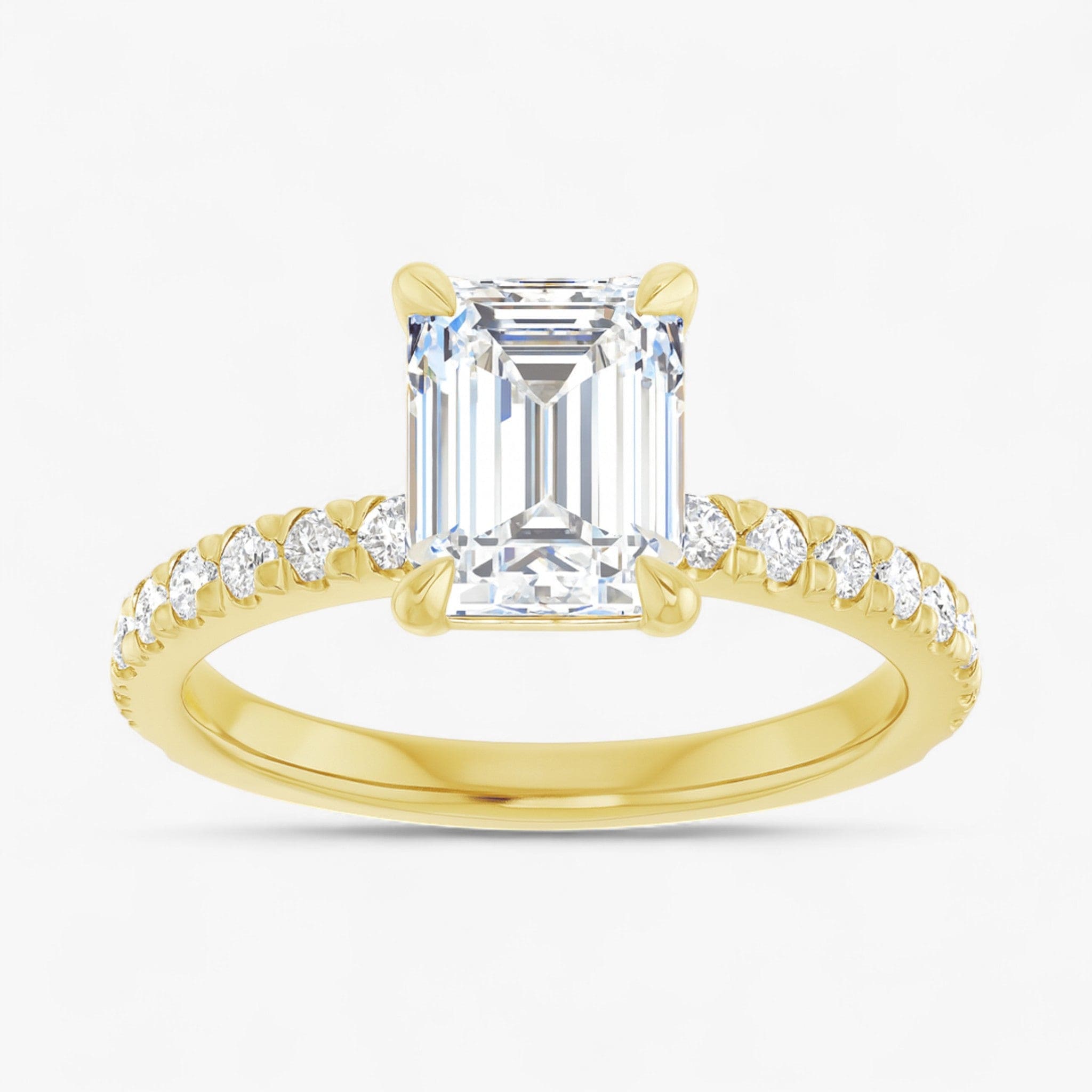 The Classic Pavé Engagement Ring | Emerald