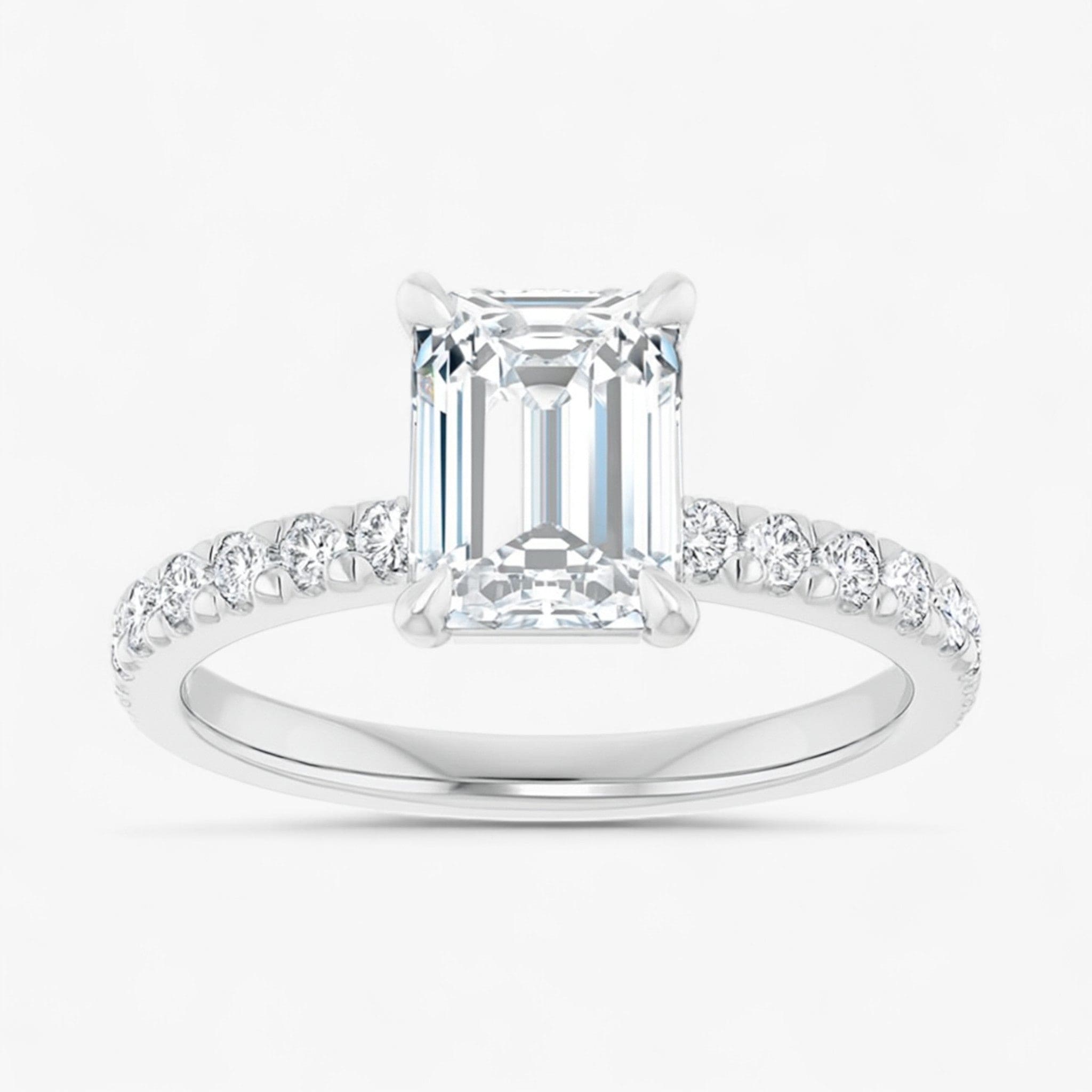 The Classic Pavé Engagement Ring | Emerald