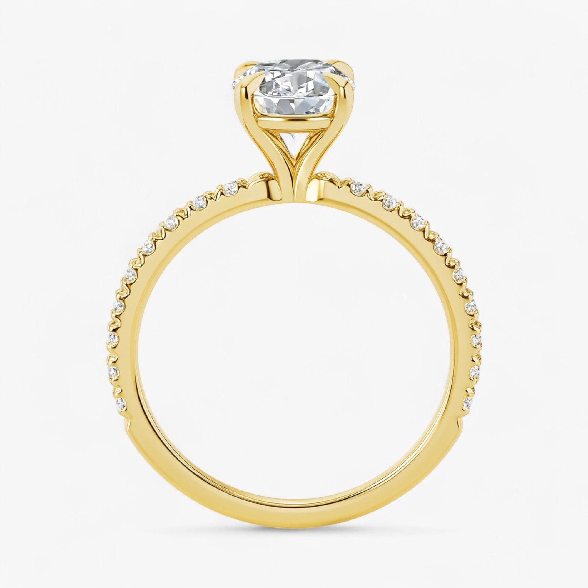 The Classic Pavé Engagement Ring | Oval