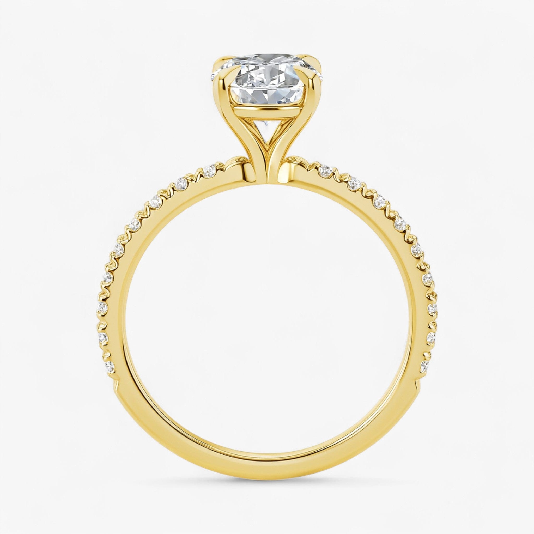 The Classic Pavé Engagement Ring | Oval