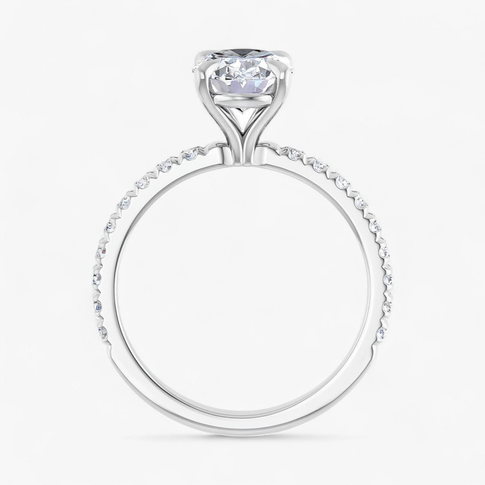 The Classic Pavé Engagement Ring | Oval