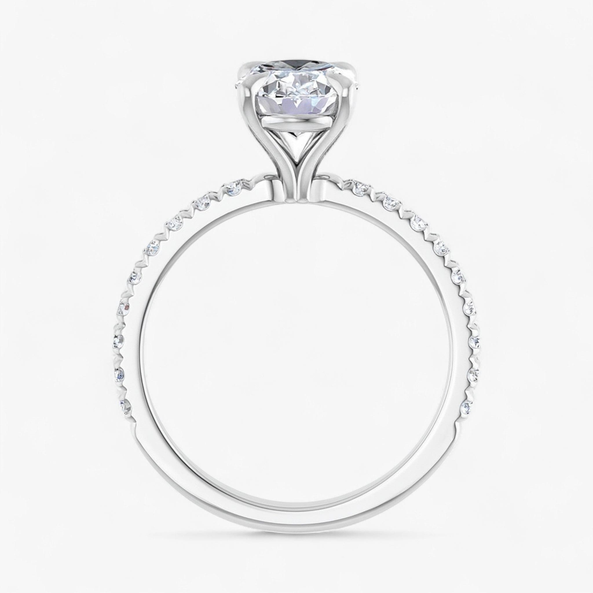 The Classic Pavé Engagement Ring | Oval