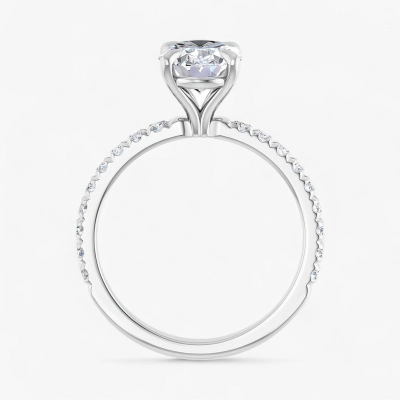 The Classic Pavé Engagement Ring | Oval
