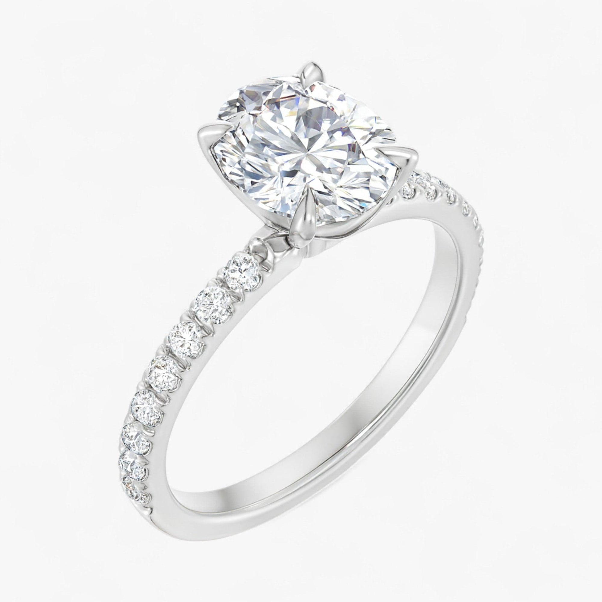 The Classic Pavé Engagement Ring | Oval