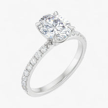 The Classic Pavé Engagement Ring | Oval