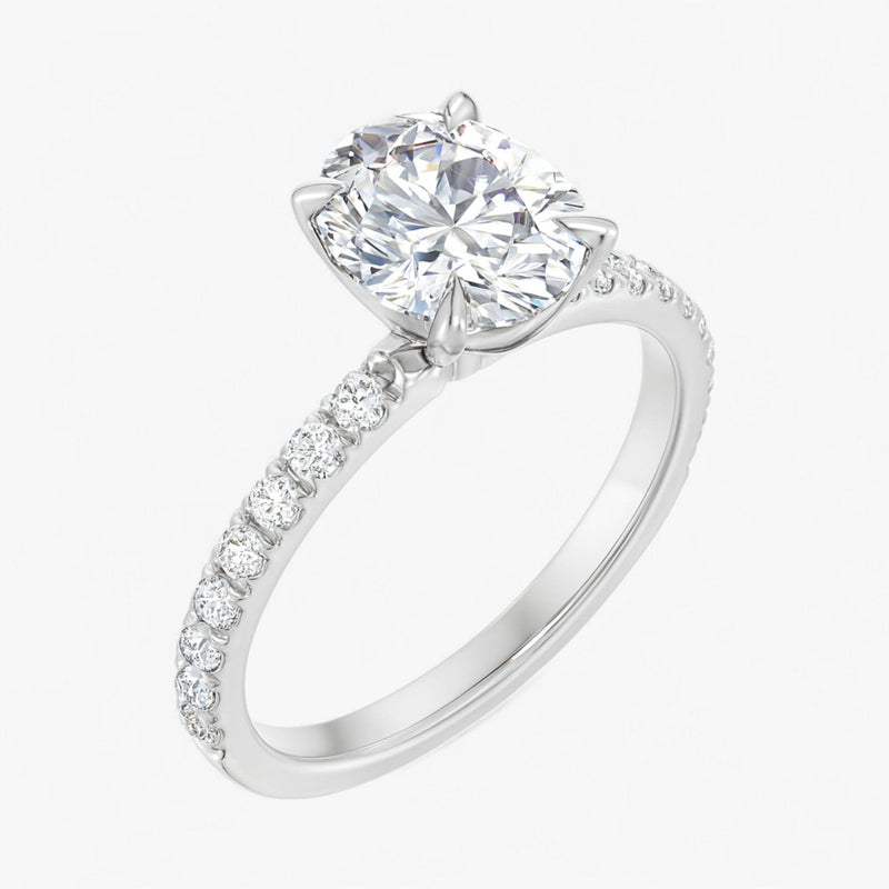 The Classic Pavé Engagement Ring | Oval