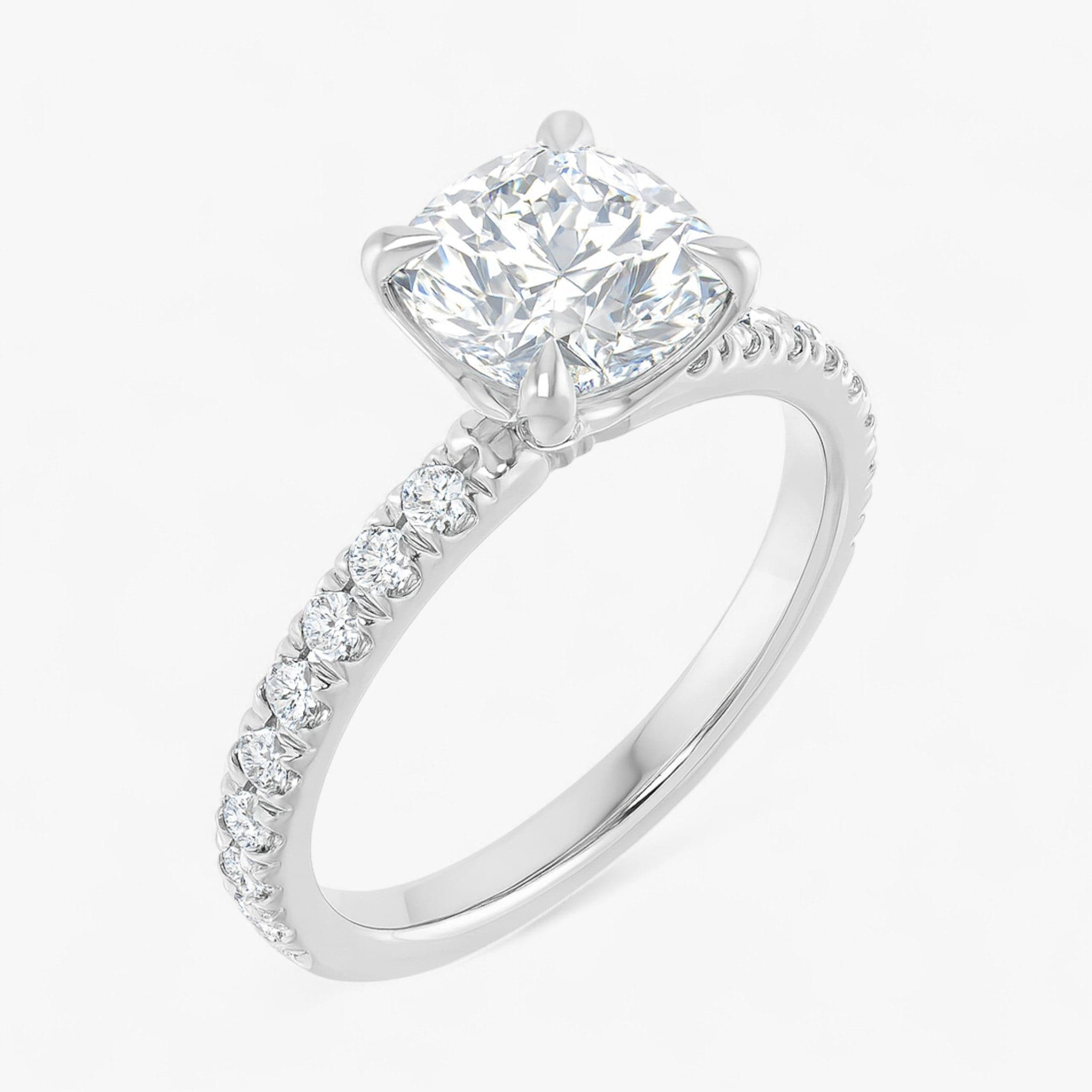 The Classic Pavé Engagement Ring | Cushion