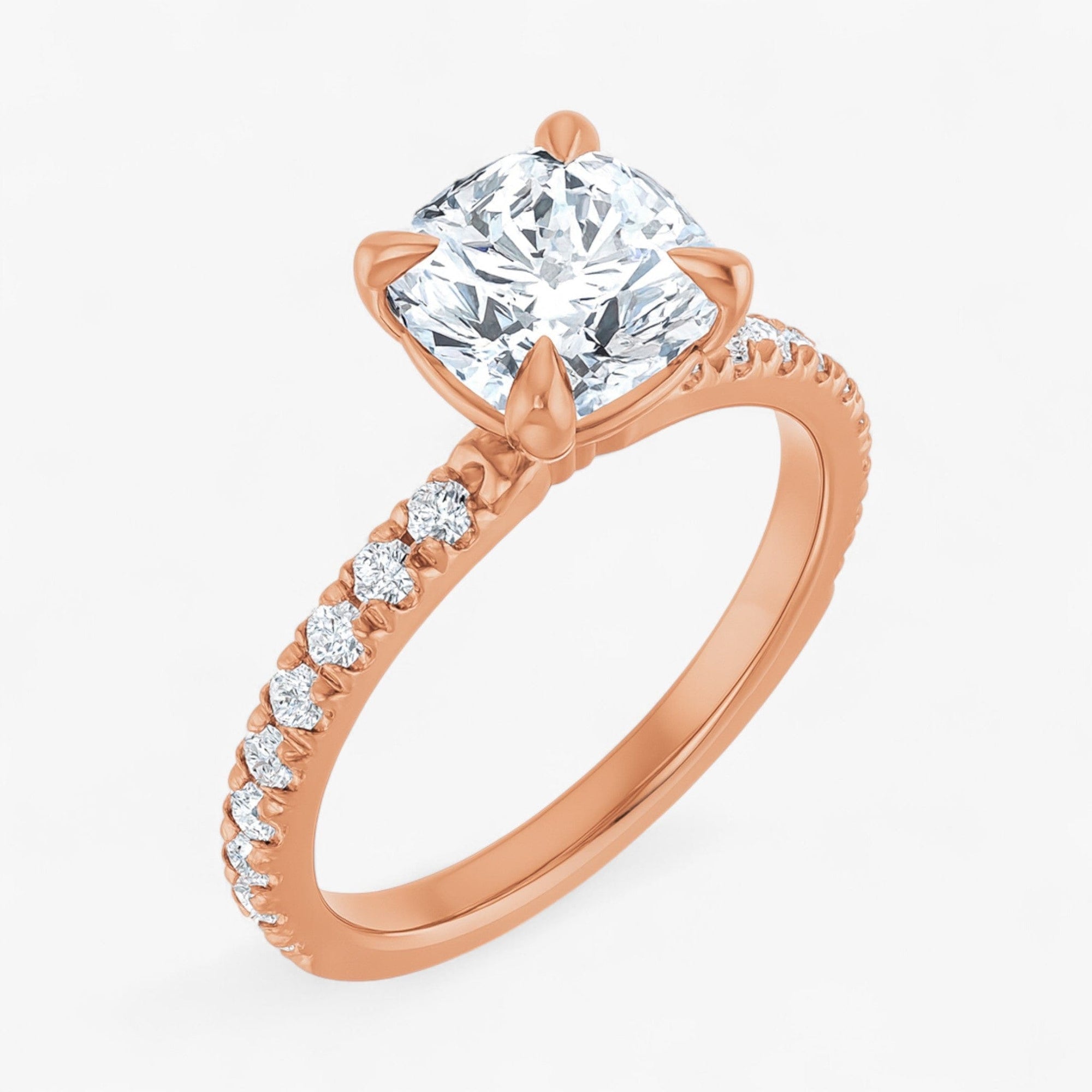 The Classic Pavé Engagement Ring | Cushion