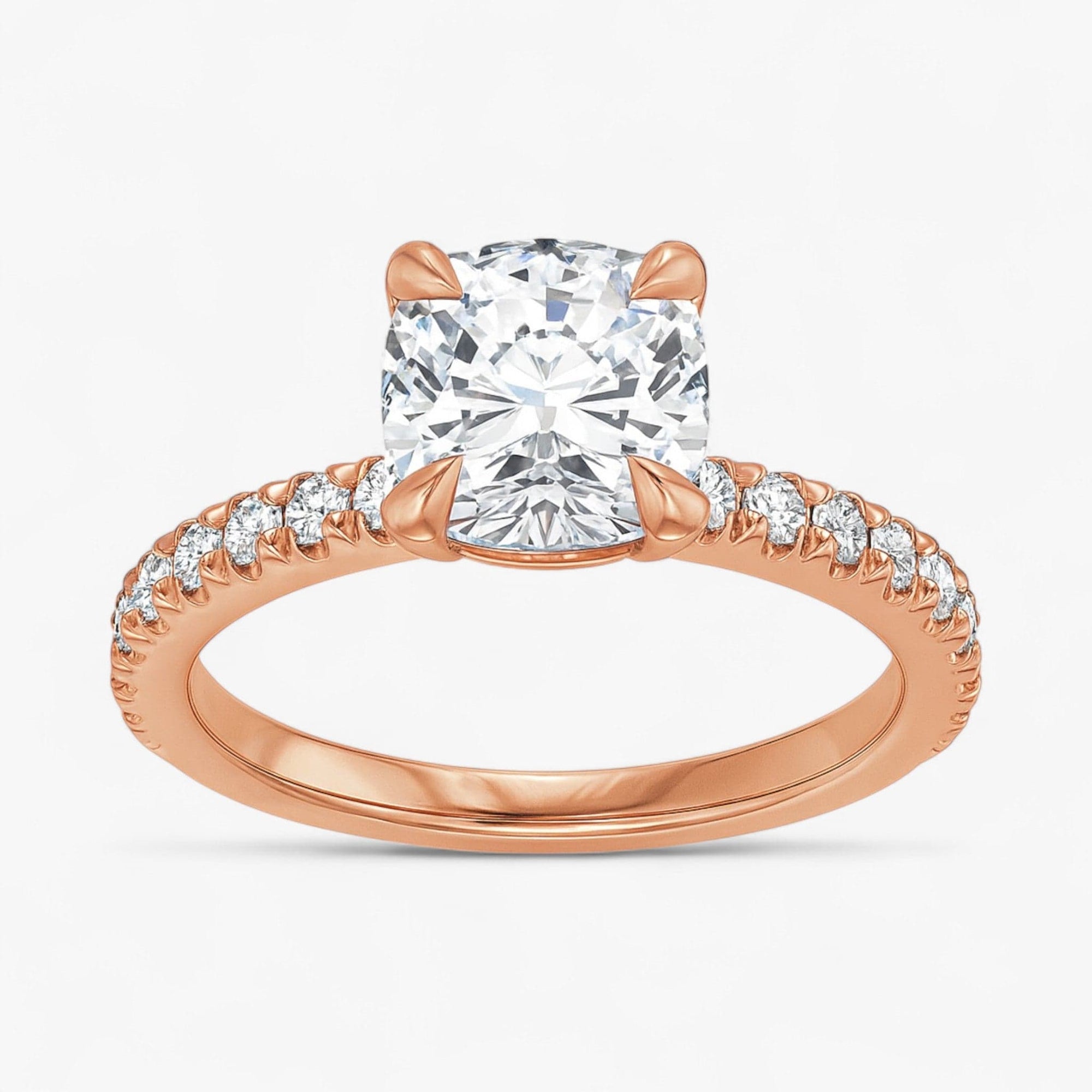 The Classic Pavé Engagement Ring | Cushion