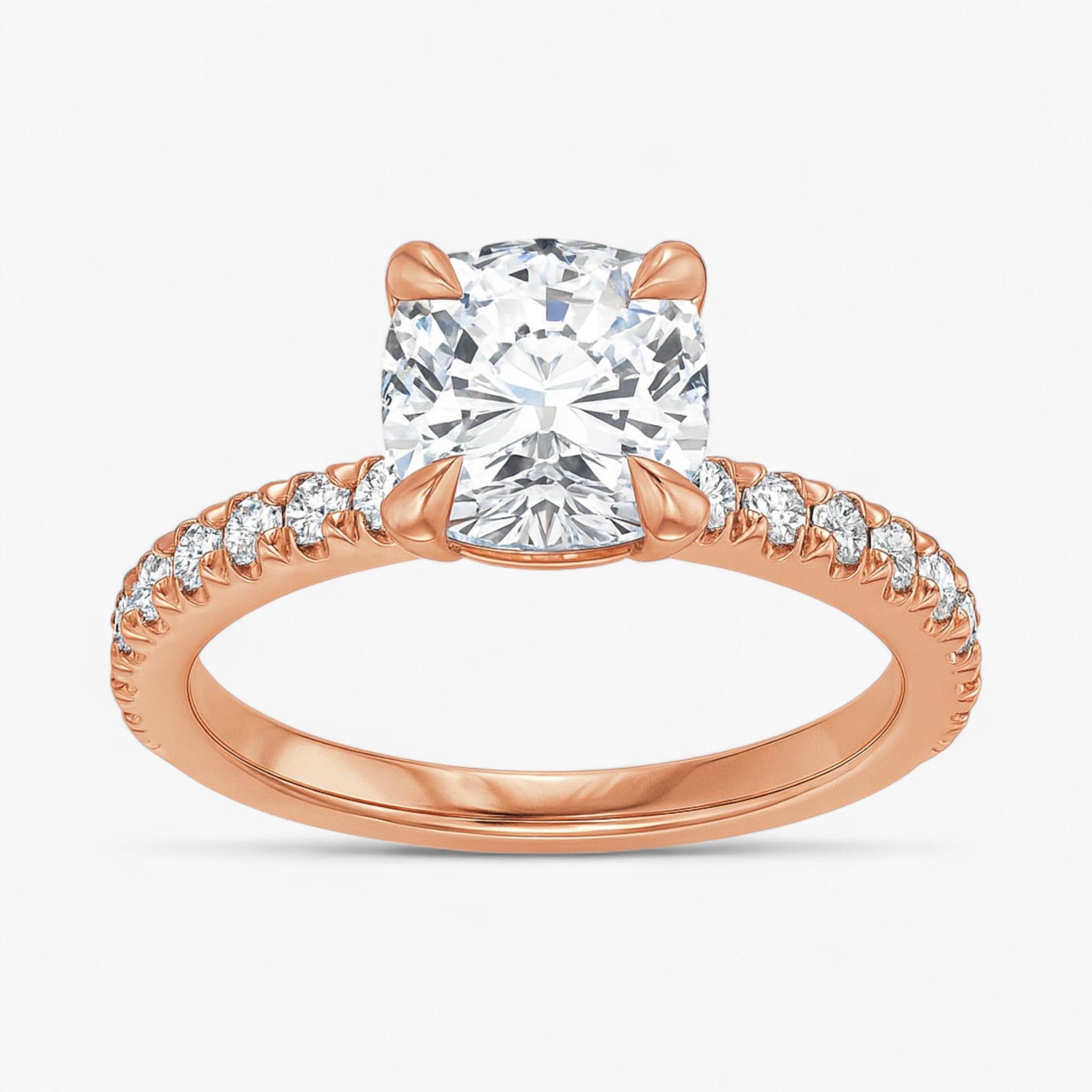 The Classic Pavé Engagement Ring | Cushion