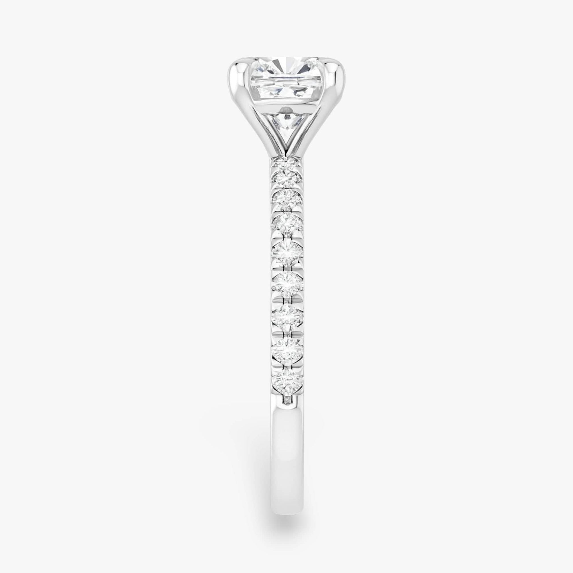 The Classic Pavé Engagement Ring | Cushion