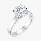 The Cigar Band Solitaire Engagement Ring | Round