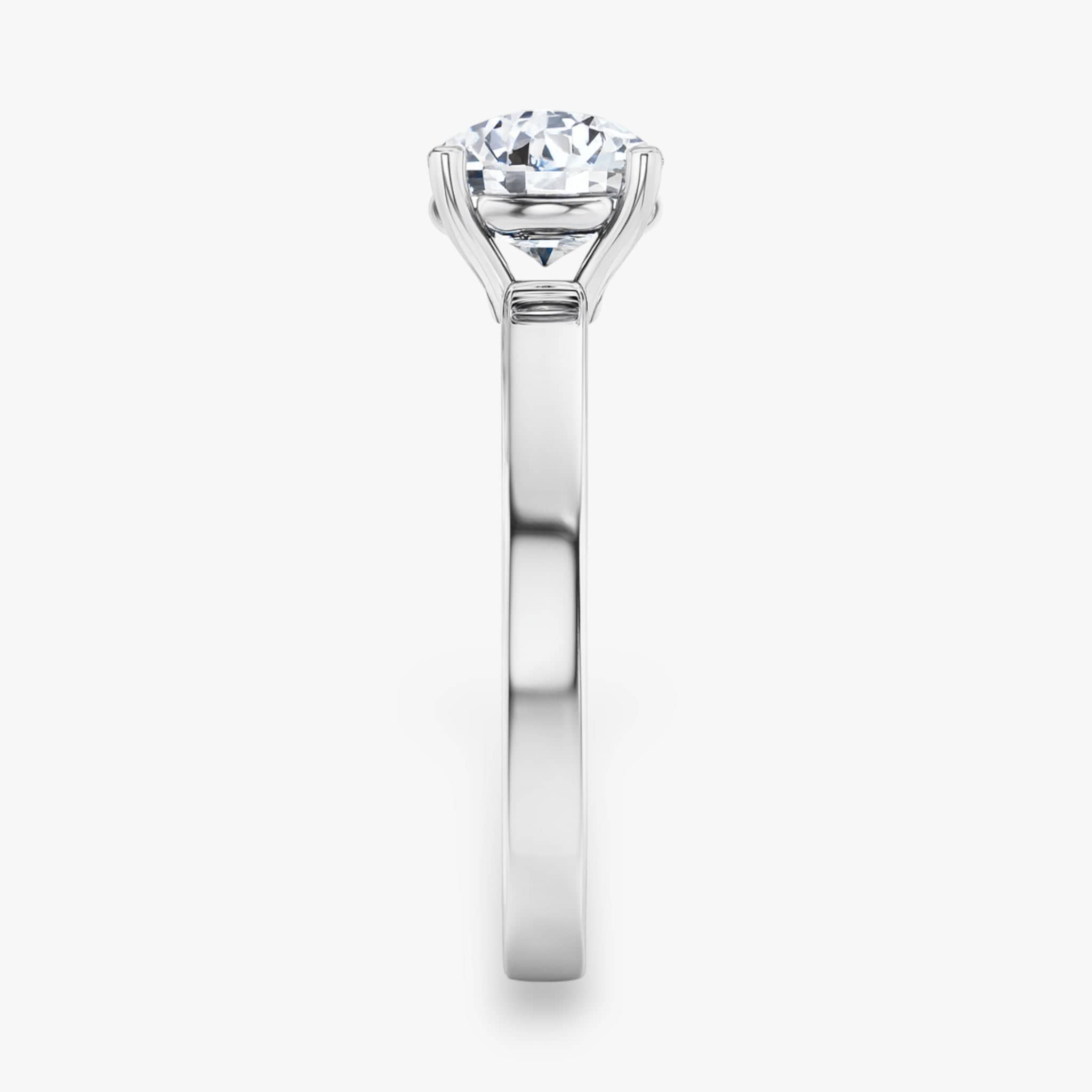The Cigar Band Solitaire Engagement Ring | Round