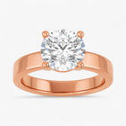 The Cigar Band Solitaire Engagement Ring | Round